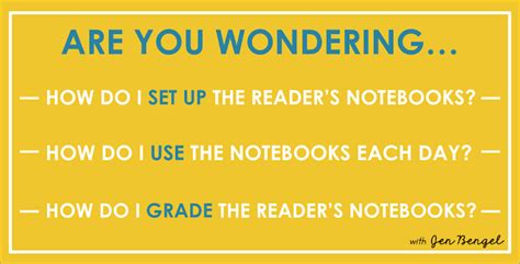 3 Steps To Creating The Best Reading Notebooks Out Of