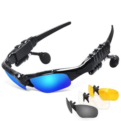 Sunglasses Bluetooth Headset Outdoor Glasses Earbuds Music With Mic