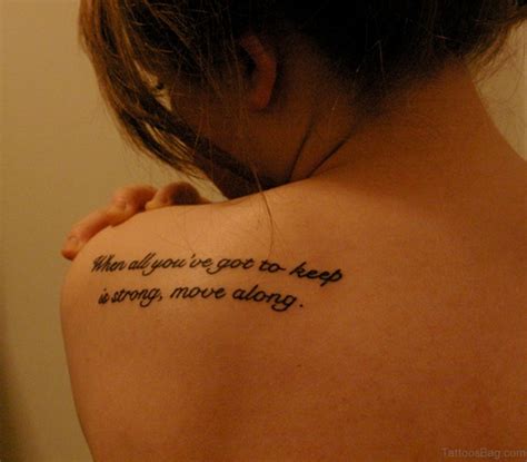 Back quote tattoos are extremely popular as the spine lends itself perfectly as a canvas for scripture. 61 Fantastic Quote Tattoos On Shoulder