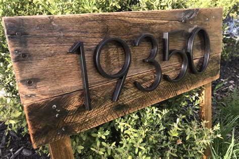 Address Stake Reclaimed Wood Address Post For Garden Etsy Driveway