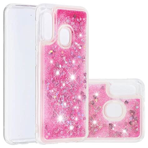 Liquid Glitter Series Samsung Galaxy A20e Tpu Case Pink