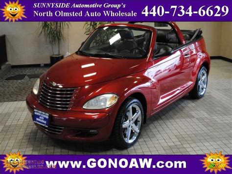 2005 Chrysler Pt Cruiser Gt Convertible In Inferno Red Crystal Pearl