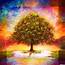 EQuilter Tree Of Life  Rainbow 60 X PANEL DIGITAL PRINT