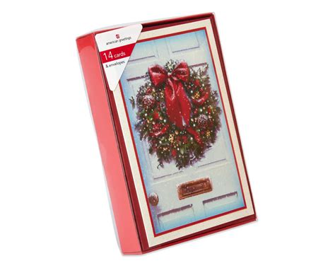 Wreath Christmas Boxed Cards 14 Count American Greetings