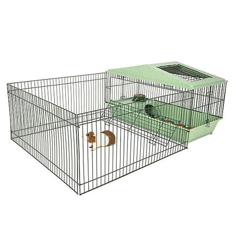 All Living Things Guinea Pig Home With Playpen Small Pet Cages