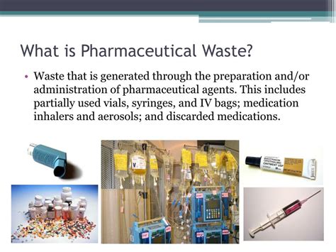 Ppt Pharmaceutical Waste Program Powerpoint Presentation Free