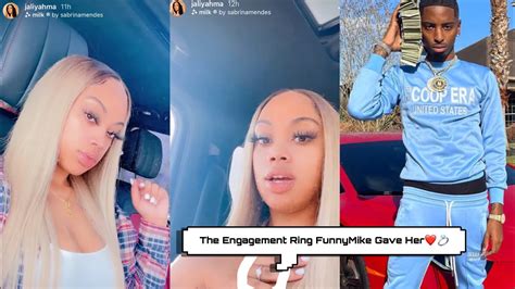 Funnymike Gf Jaliyah Back Wearing The Engagement Ring💍 Funnymike Gave