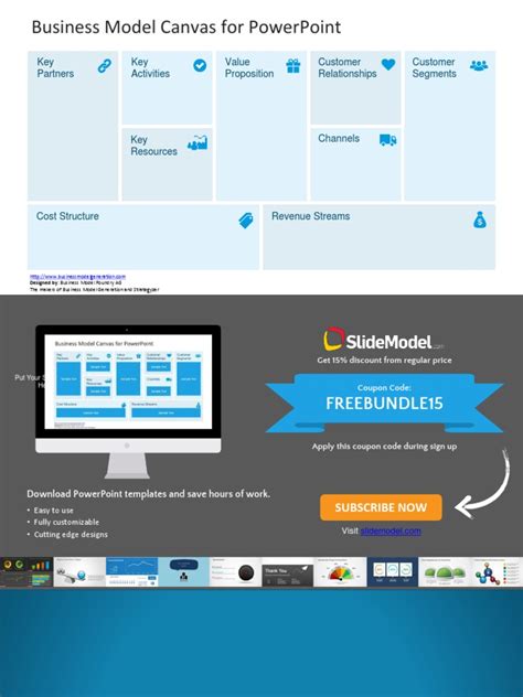 Ff0001 Free Business Model Canvas Template For Powerpoint Autosaved