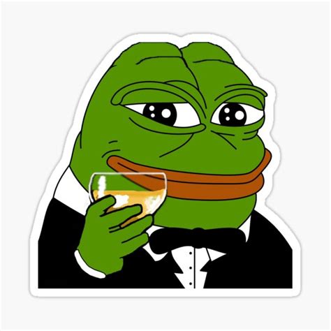 Classy Pepe Sticker For Sale By Cryptoscape Redbubble
