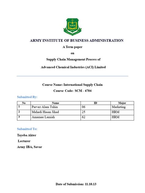 Army Institute Of Business Administration Pdf