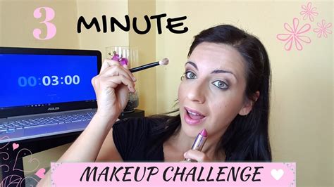 3 Minute Makeup Challenge Mi Trucco In 3 Minuti Youtube