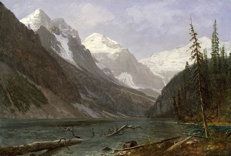 Canadian Rockies Lake Louise Painting By Albert Bierstadt Pixels