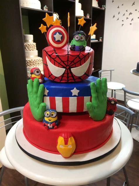 See more ideas about floral cake, cake, flower cake. #AvengersCake Pastel superheroes Pastel de Avengers ...