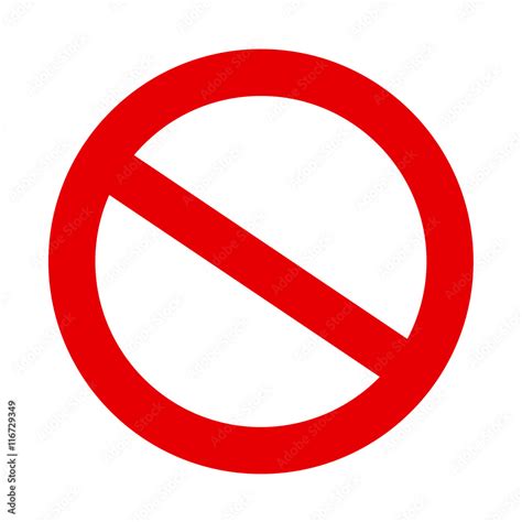 Prohibited No Sign Forbidden Do Not Enter Sign No Symbol Stock