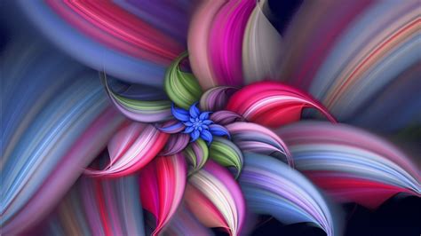 Digital Art Fractal Minimalism Flowers Spiral Colorful Wallpapers