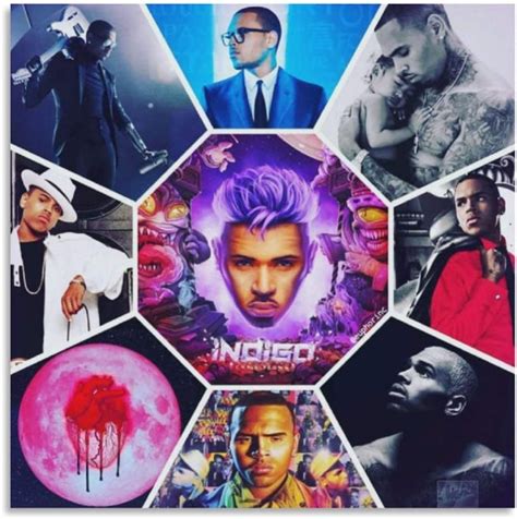 Jiaobaba Chris Brown Indigo Album Cover Hd Canvas Art Poster And Wall