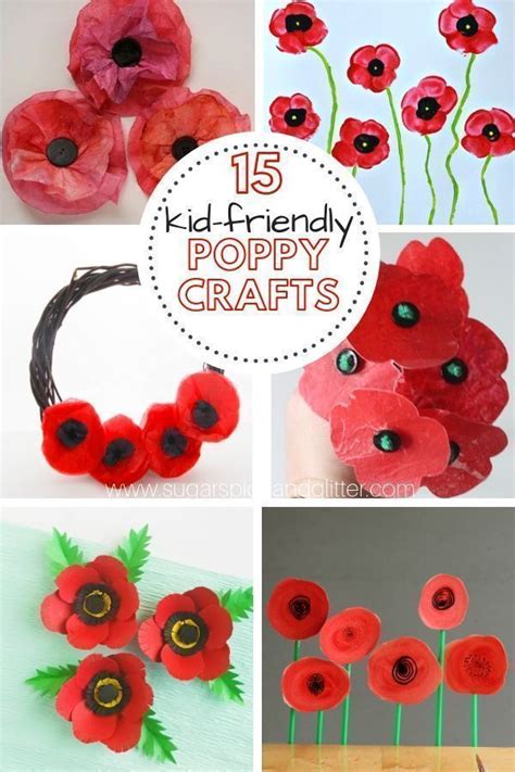 10 Poppy Crafts for Remembrance Day #remembrancedaycraftsforkids A