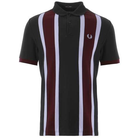 Fred Perry Vertical Stripe Polo Black M9597 102