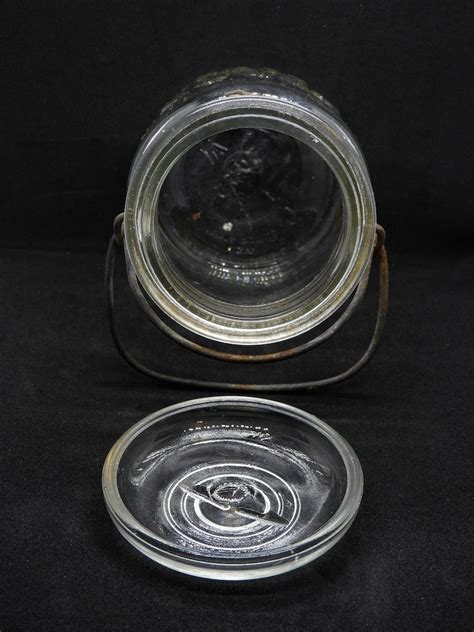 Vintage Hazel Atlas Jar E Z Seal Pint Size Clear Glass Etsy