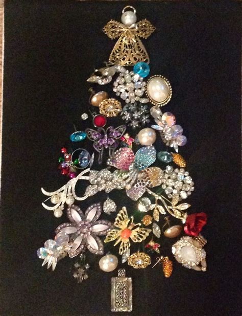 Diy Jewelry Christmas Tree Costume Jewelry Crafts Vintage Jewelry