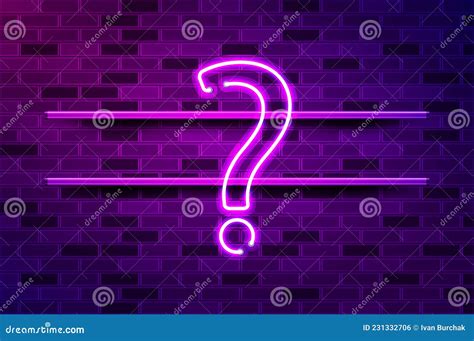 Question Mark Glowing Purple Neon Sign Or Led Strip Light Realistic