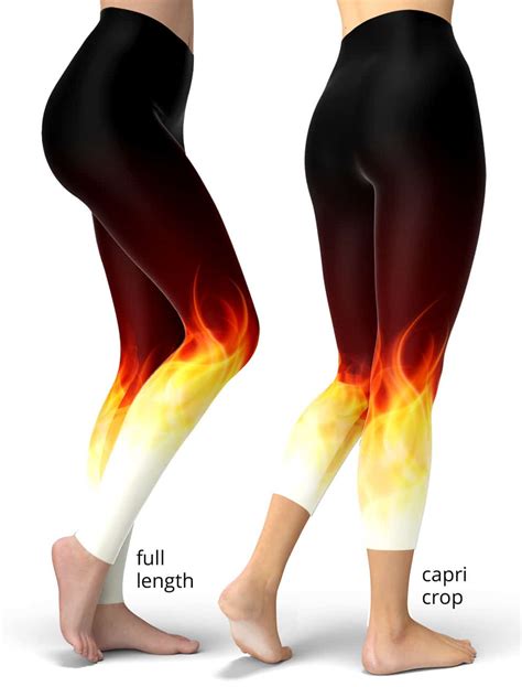 Running Flame Fire Leggings Designed By Squeaky Chimp Tshirts And Leggings