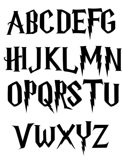13 Harry Potter Font Stencil Images - Harry Potter Letter Font, Harry
