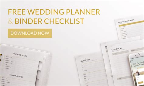 Free 90 Page Wedding Planning Checklist Printable Timeline