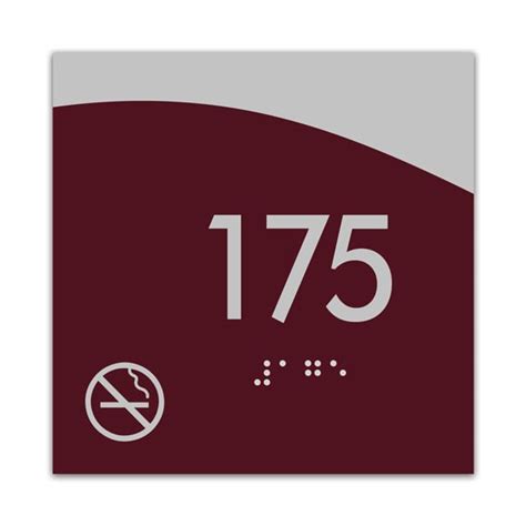 Horizon Ada Braille Room Number Sign ⋆ National Hospitality Supply Blog
