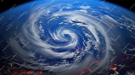 Premium AI Image | Nature's Fury from Orbit epic satellite image of a