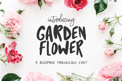 Garden Flower Font 54210 Sans Serif Font Bundles