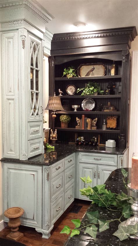 They still look like real wood! Totally custom kitchen with crackle paint and distressing. | Old world kitchens, Kitchen pantry ...