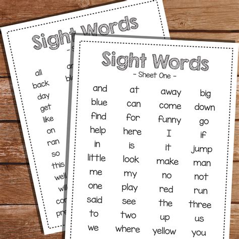 Sight Word Readers Printable