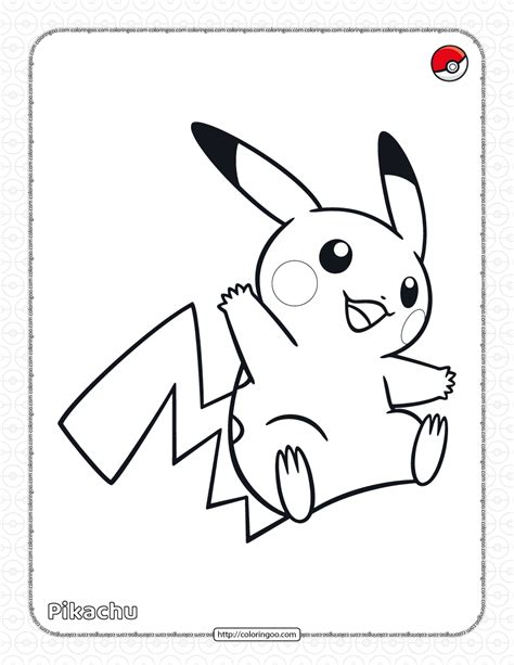 Pokemon Coloring Page Pikachu Fotodtp