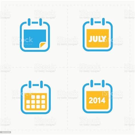 Vector Calendar Icons Stock Illustration Download Image Now