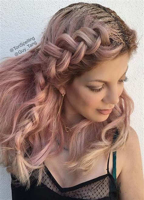 It is like the perfect mix of pink and blonde that is ideal for any brunette looking to change her hair or any blonde looking for some hair experiments. 65 Rose Gold Hair Color Ideas for 2017 - Rose Gold Hair ...