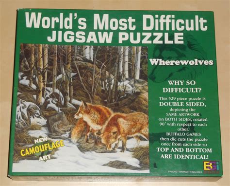 Wherewolves Edition Worlds Most Difficult Jigsaw Puzzle 529 Piece