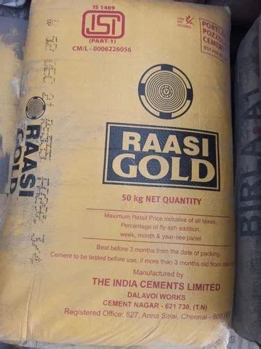 Kjs Grey Raasi Cement Bag For Construction Storage Capacity 50kg At