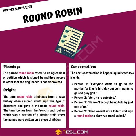 Round Robin What Is The Meaning Of The Helpful Phrase Round Robin