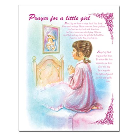 Prayer For A Little Girl Carded 8x10 San Francis