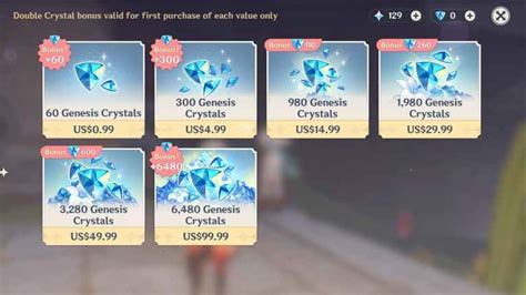 How Many Wishes Do You Get From Crystal Top Up Bundles In Genshin