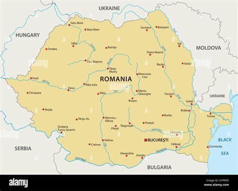 Romania Map Stock Vector Image And Art Alamy