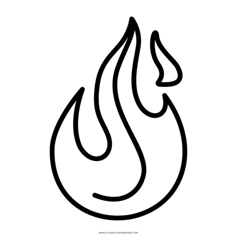 Dibujo De Fuego En Llamas Para Colorear Ultra Coloring Pages