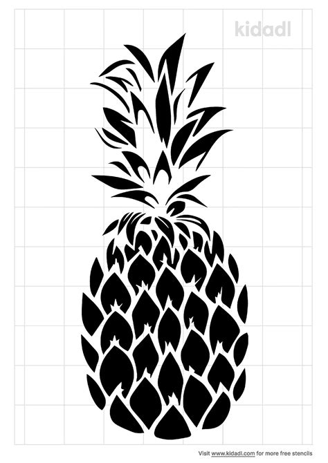 Free Pineapple Stencil Stencil Printables Kidadl