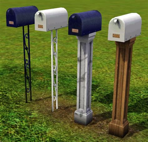 Mod The Sims Bradford And Pedestal Mailboxes