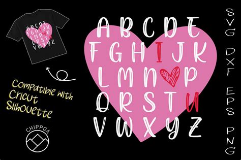 Alphabet I Love You Valentines Day By Chippoadesign