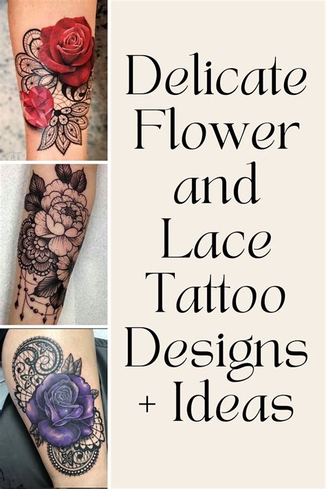 Delicate Flower And Lace Tattoo Designs Ideas Tattoo Glee