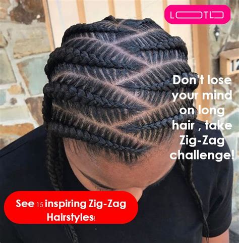 Place a comb at your hairline right where your part normally starts. Pin on Zig-Zag Afro American Hairstyles 2020 #Braided
