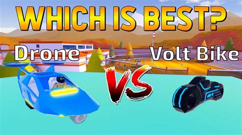 New Drone Vs Volt Bike Speed Test Which Is Best Roblox Jailbreak