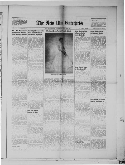 The New Ulm Enterprise (New Ulm, Tex.), Vol. 51, No. 27, Ed. 1 Thursday